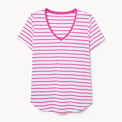 Active Striped V-Neck T-Shirt