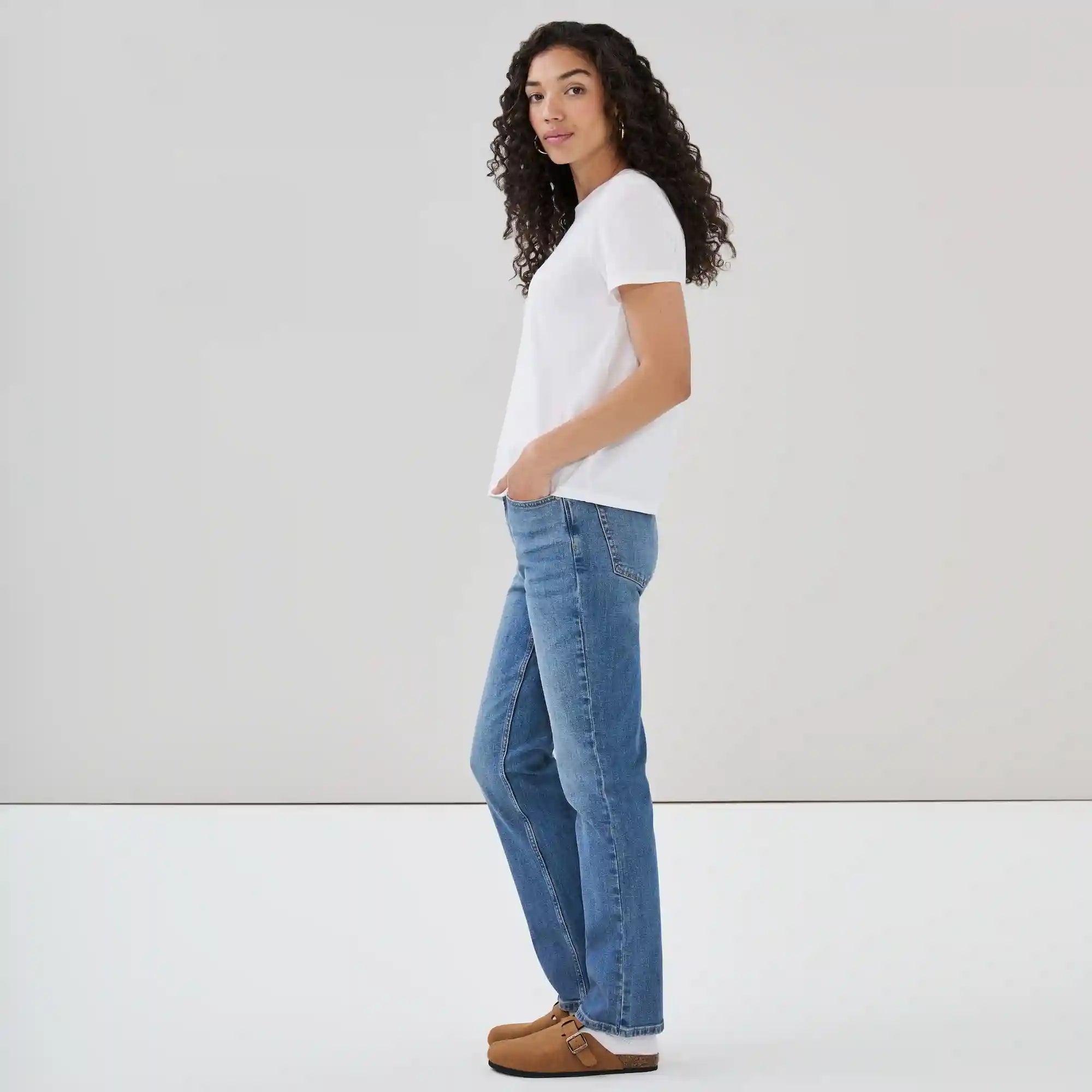 High Rise Straight Leg Jean